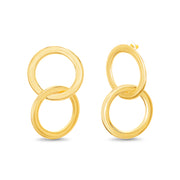 Catherine Malandrino Interlock Ring Post Dangle Earrings (Multiple Colors Available)