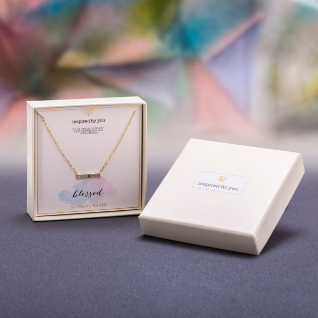 Sterling Silver Pendant Necklace with Inspirational Gift Box