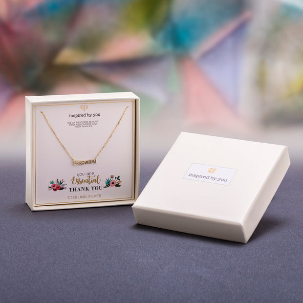 Sterling Silver Pendant Necklace with Inspirational Gift Box