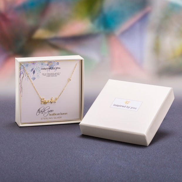 Sterling Silver Pendant Necklace with Inspirational Gift Box