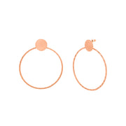 Catherine Malandrino Large Polished Circle Hoop Post Earrings (Multiple Colors Available)