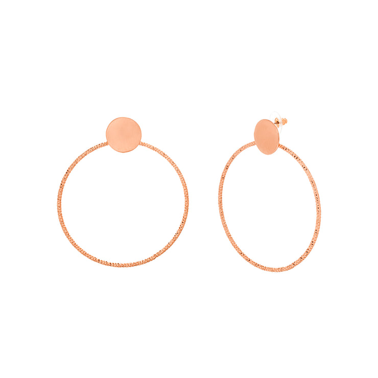 Catherine Malandrino Large Polished Circle Hoop Post Earrings (Multiple Colors Available)