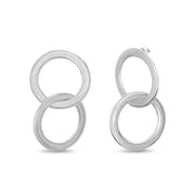 Catherine Malandrino Interlock Ring Post Dangle Earrings (Multiple Colors Available)