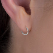 10mm Sterling Silver Endless Hoop Earrings