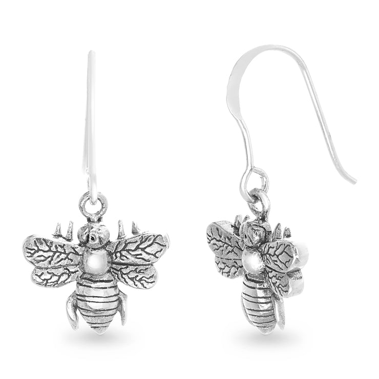 Oxidized Sterling Silver Dangle Earrings with French Wires