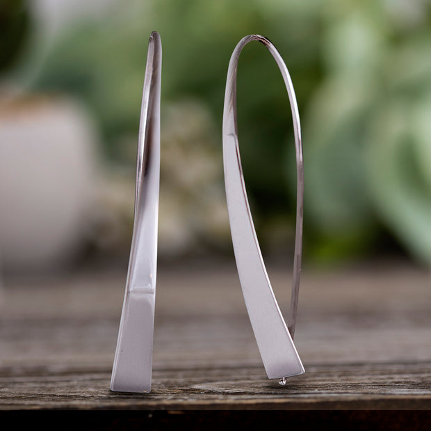 Polished Sterling Silver Threader Earrings