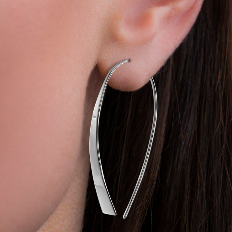 Polished Sterling Silver Threader Earrings