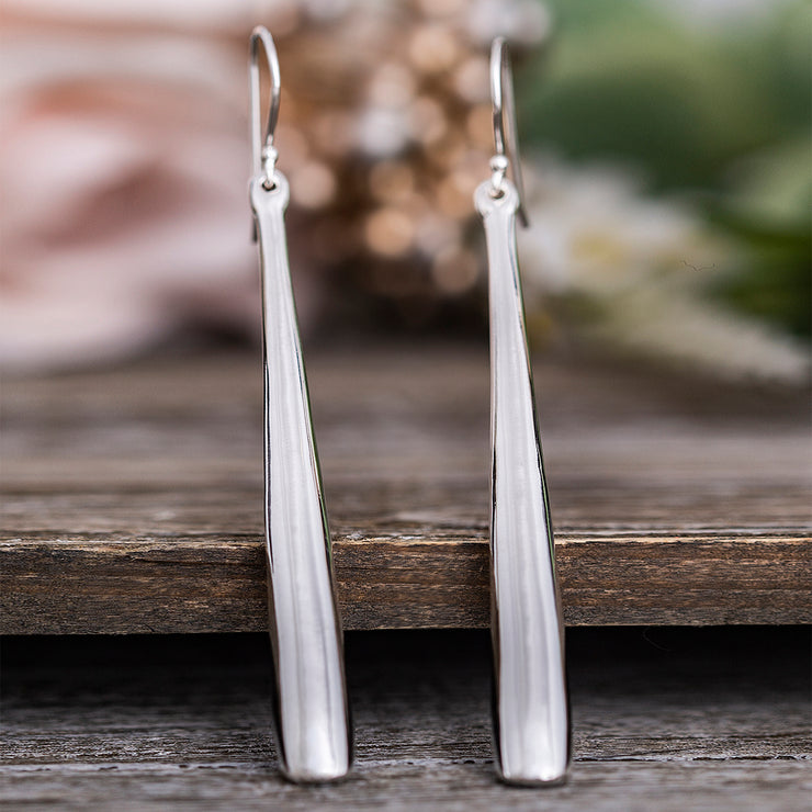 Dangle Drop Bar Earrings in Sterling Silver