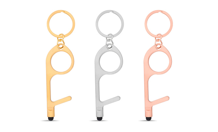 Life Stylus 3-Pack Door Opener, Button Pusher, Stylus, Contact-Free Keychain