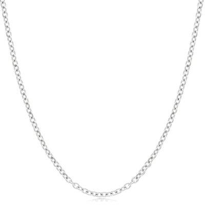 1mm Cable Chain Necklace in Sterling Silver