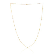18" Cubic Zirconia By the Yard Cable Chain Necklace in Sterling Silver