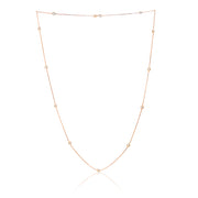 18" Cubic Zirconia By the Yard Cable Chain Necklace in Sterling Silver