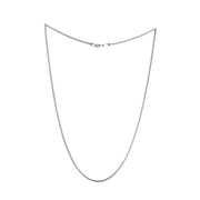 1.5mm Popcorn Chain Necklace in Rhodium Plated Sterling Silver