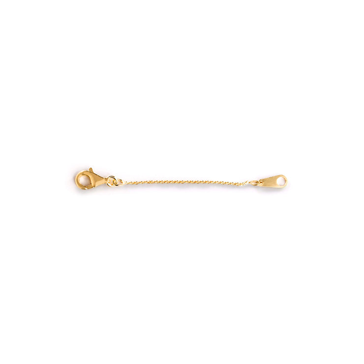 2 inch  Cable Chain  Necklace Extender with Lobster Clasp in Yellow Gold Plated 925 Sterling Silver