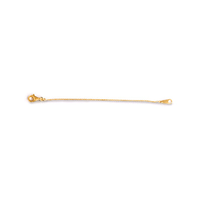 4 inch  Cable Chain  Necklace Extender with Lobster Clasp in Yellow Gold Plated 925 Sterling Silver