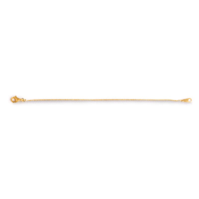 6 inch  Cable Chain  Necklace Extender with Lobster Clasp in Yellow Gold Plated 925 Sterling Silver