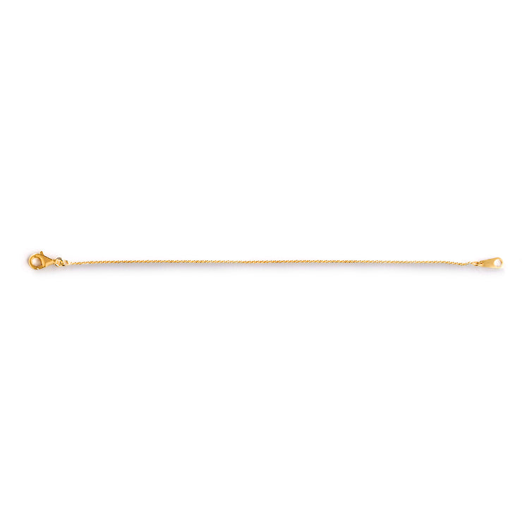 6 inch  Cable Chain  Necklace Extender with Lobster Clasp in Yellow Gold Plated 925 Sterling Silver