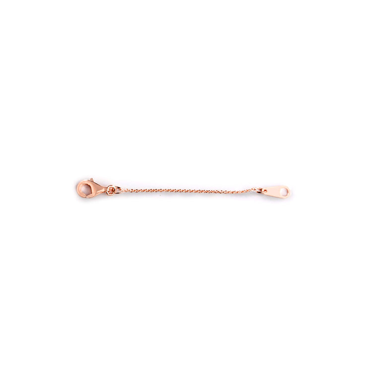 2 " Cable Chain Necklace Extender in Yellow Gold, Rose Gold or Rhodium Plated Sterling Silver