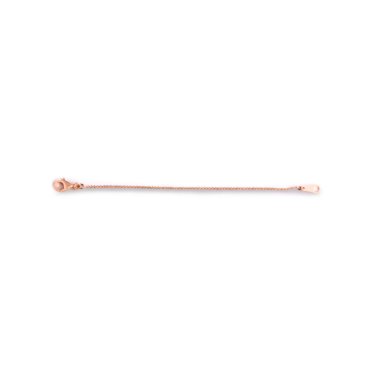 4 " Cable Chain Necklace Extender in Yellow Gold, Rose Gold or Rhodium Plated Sterling Silver
