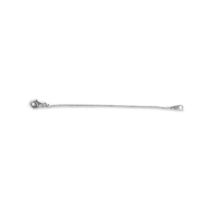 4 " Cable Chain Necklace Extender in Yellow Gold, Rose Gold or Rhodium Plated Sterling Silver