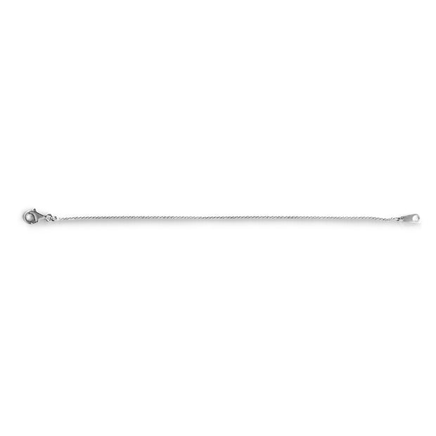 6 " Cable Chain Necklace Extender in Yellow Gold, Rose Gold or Rhodium Plated Sterling Silver
