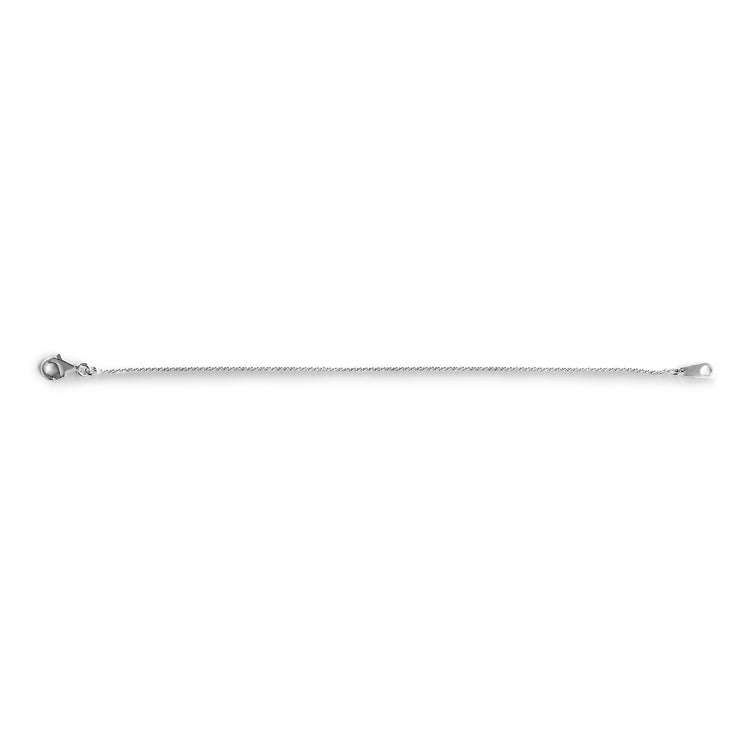6 " Cable Chain Necklace Extender in Yellow Gold, Rose Gold or Rhodium Plated Sterling Silver