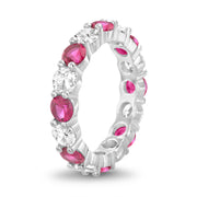 Cubic Zirconia Eternity Band Ring in Sterling Silver