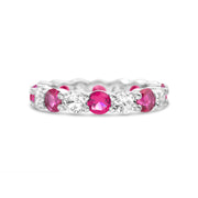 Cubic Zirconia Eternity Band Ring in Sterling Silver
