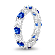 Cubic Zirconia Eternity Band Ring in Sterling Silver