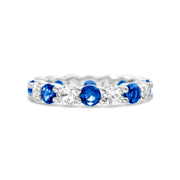 Cubic Zirconia Eternity Band Ring in Sterling Silver