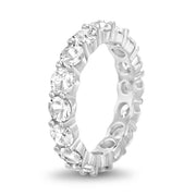 Cubic Zirconia Eternity Band Ring in Sterling Silver