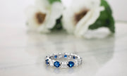 Cubic Zirconia Eternity Band Ring in Sterling Silver