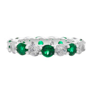 Cubic Zirconia Eternity Band Ring in Sterling Silver