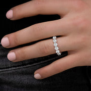 Cubic Zirconia Eternity Band Ring in Sterling Silver