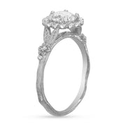 Cubic Zirconia Antique Style Sterling Silver Ring