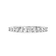 Cubic Zirconia Thin Eternity Band in Rhodium Plated Sterling Silver