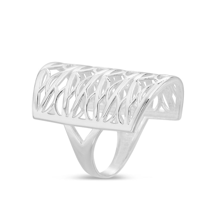 Sterling Silver Lace Style Filigree Ring