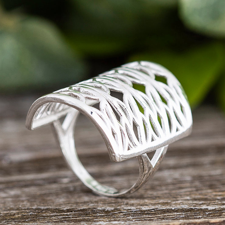 Sterling Silver Lace Style Filigree Ring