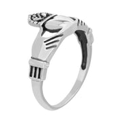 Inspired by You Sterling Silver Claddagh Ring with Oxidized Details