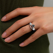 Inspired by You Sterling Silver Claddagh Ring with Oxidized Details